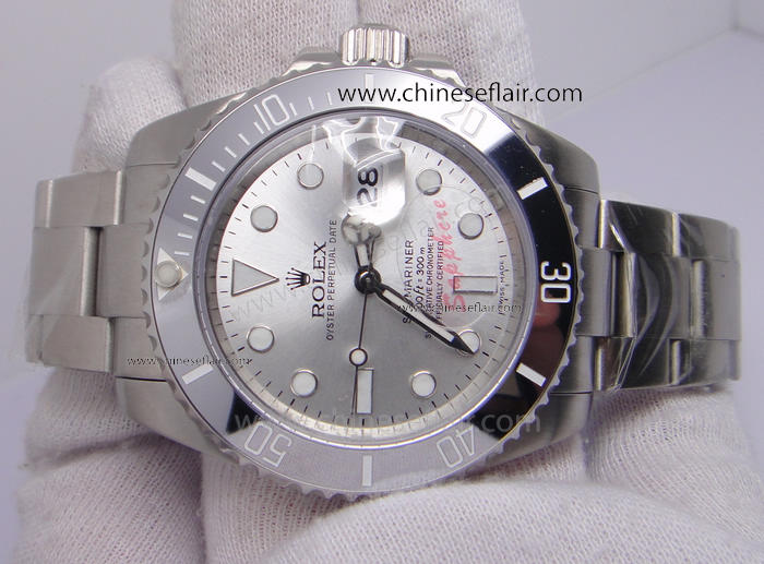 New Rolex Submariner Silver Dial Replica Watch 40mm